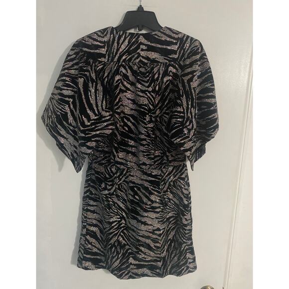 Zadig & Voltaire Rilena velvet sparkle dress women’s S dark green event cocktail - Picture 5 of 7